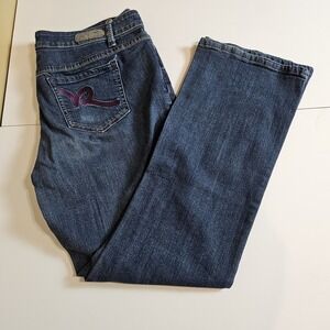 Rocawear Womens Bootcut Jeans Size 16 Blue Denim Stretch Flare Y2K